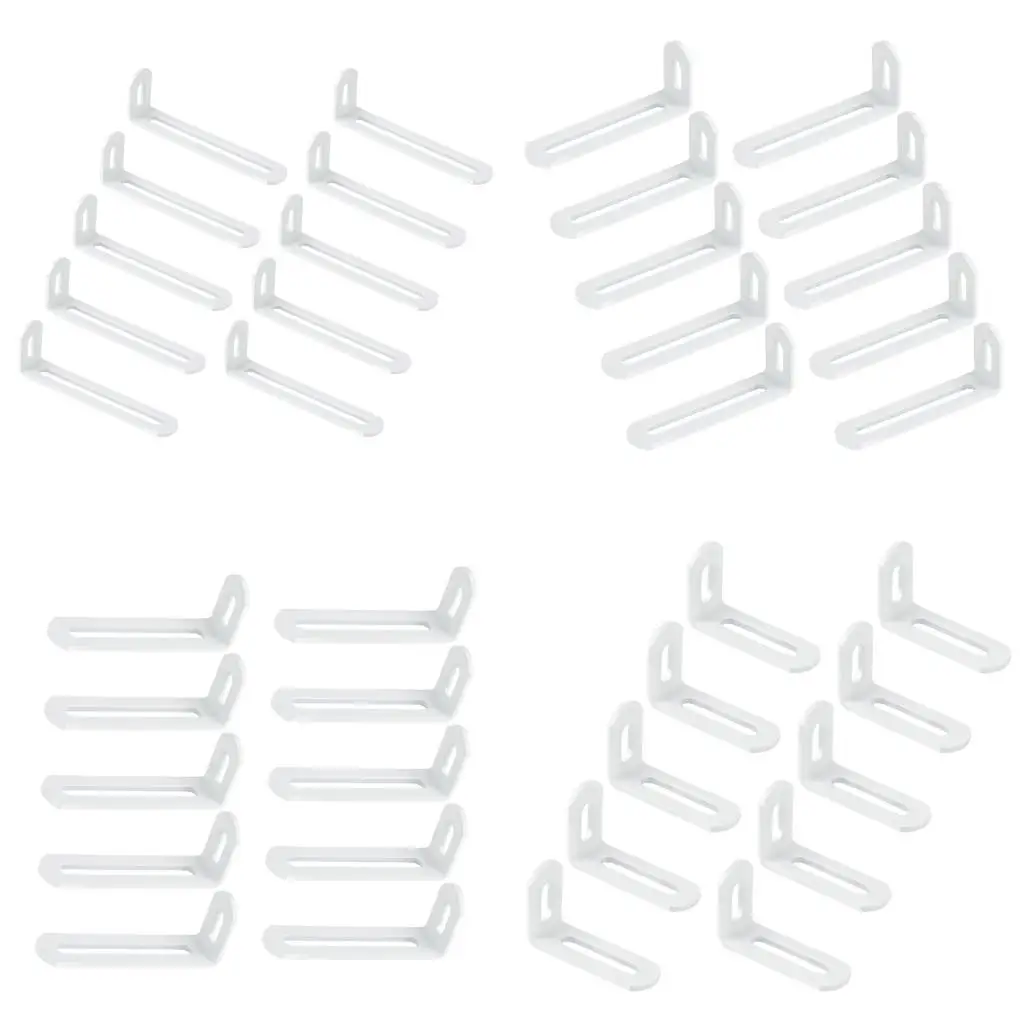 

652F Iron Corner Brackets Set With Double Grooves Wall Mounting Brackets for Secure Wall Mounting and Home Improvement