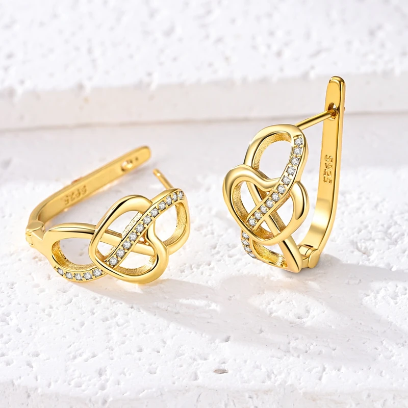 925 Sterling Silver Hoop Earrings Dangle Cherry Leopard Zircon Drop Jewelry Gift for Women Teen Girls
