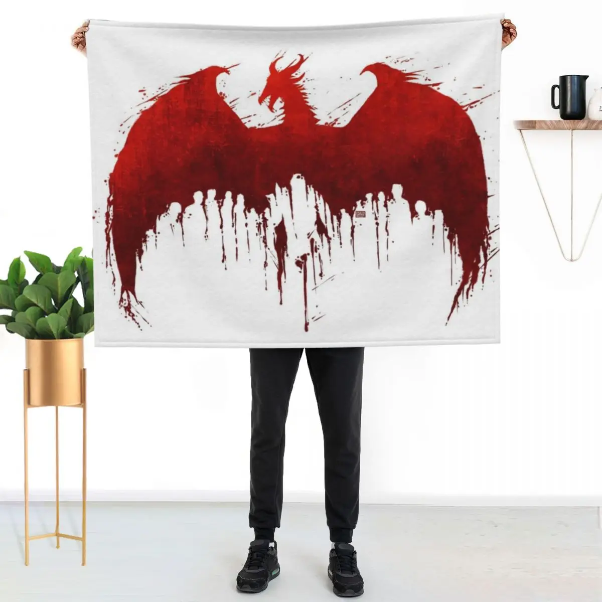 Dragon Age II Blood Dragon V1 Throw Blanket warm winter Summer Beddings Luxury Brand Luxury Fashion Sofas Hairys Blankets