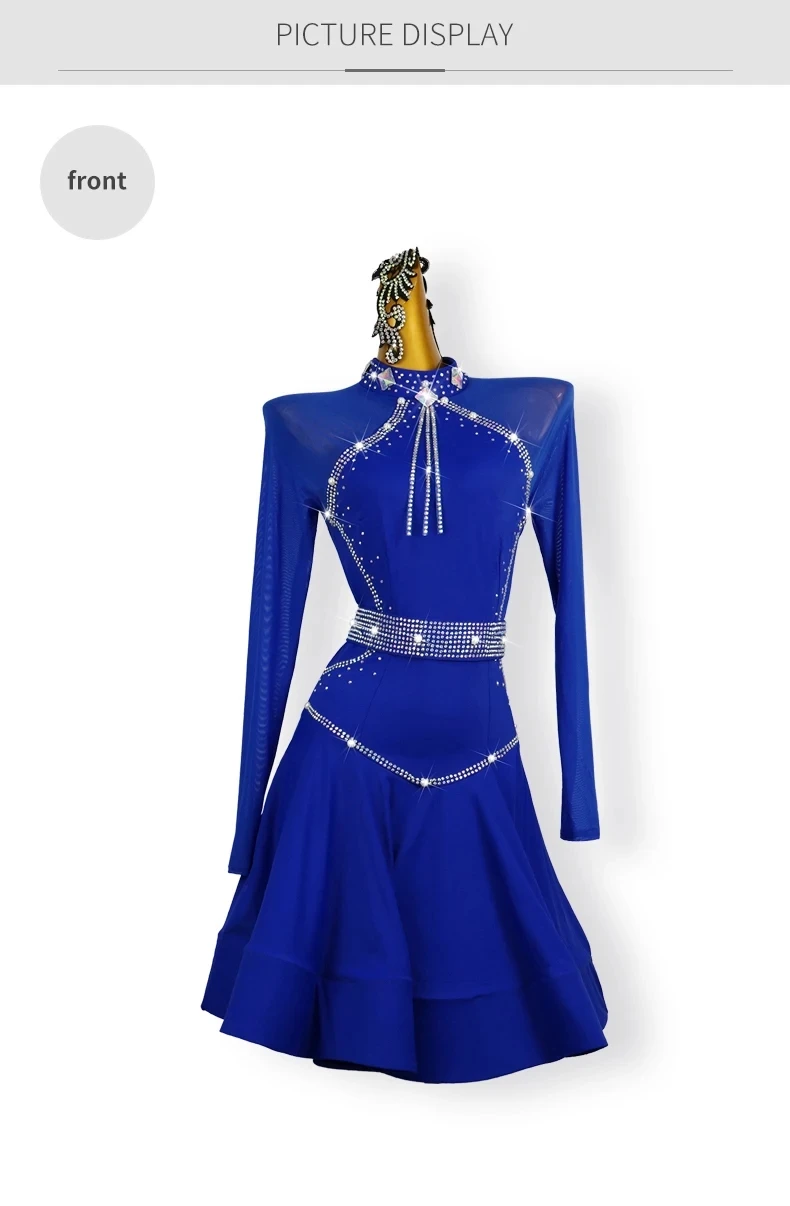 Lateinamerikanisches Tanzkleid für Damen, Wettbewerbskleid 2026, Sexy Outfit, Kabarett, Sport, Party, Ballsaal, Elegante Mädchen, Abschlussball, Karnevalskostüm – Detail 7