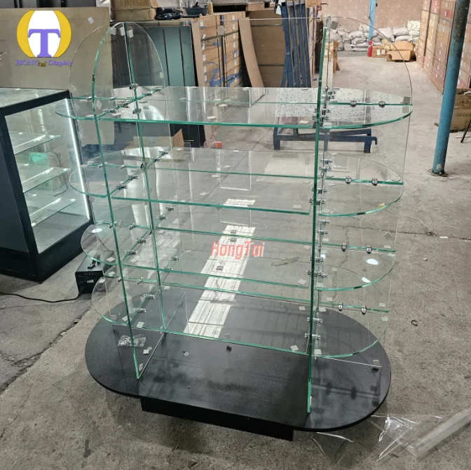 Custom.Lower Tariffs Smoke Shop Retail Store Display Cabinet Frameless Glass Case Accessories Display Showcase