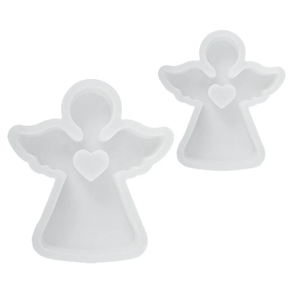 

2pcs Angel Shape Silicone Molds Making Scented Decorative Pieces Easy Demould Flexible Jewelry Crafts Accessories