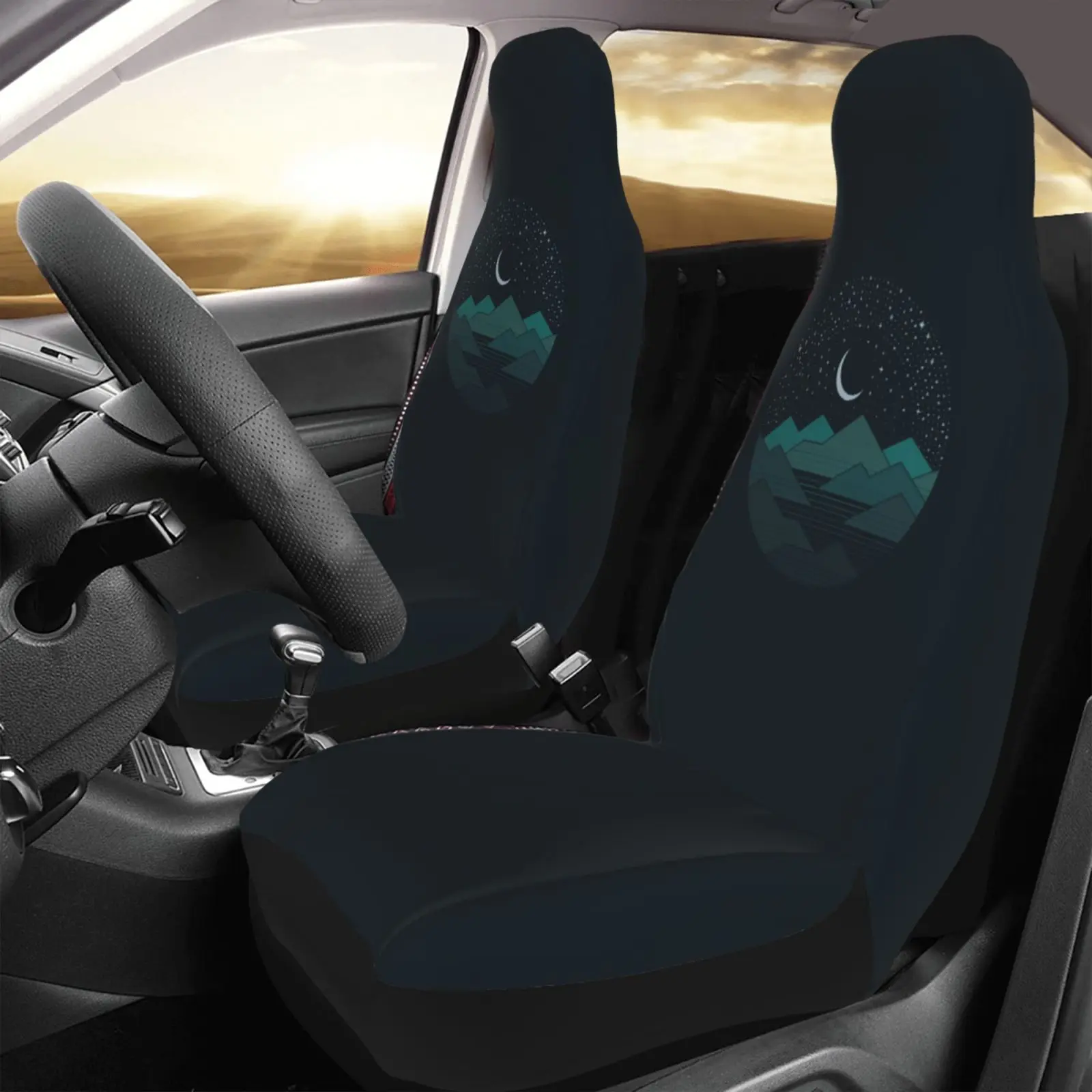 Funny Adventure Camper Pattern Travel Seat Cover, Anti Fouling Convenient Protective Cover, Unique Style Universal Seat Cover