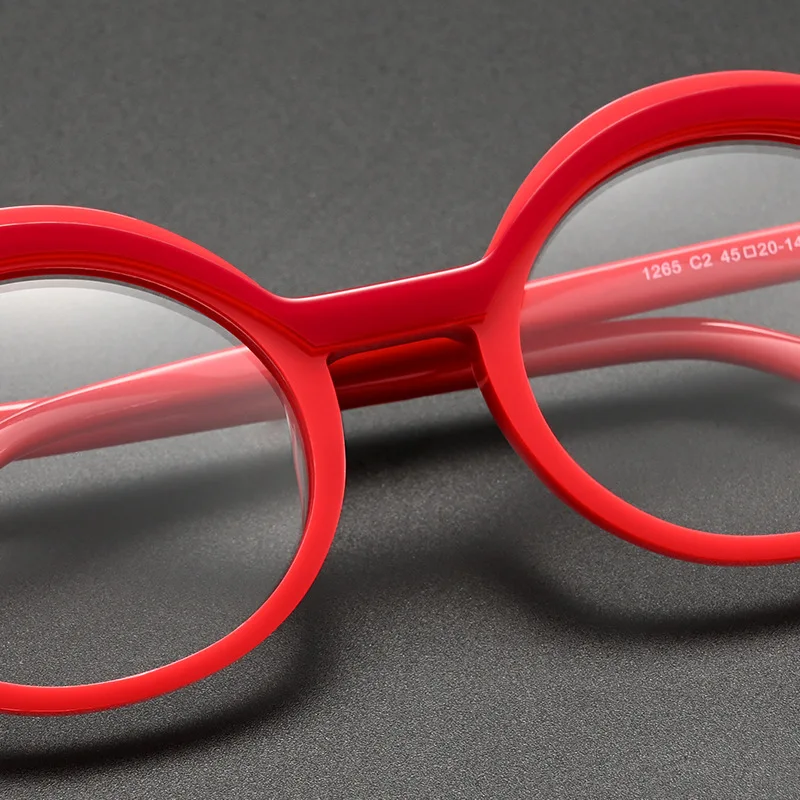 Retro Round Macaron Acetate Glasses Frame for Women Myopia Reading Eyewear Men Optics Prescription Personalized Candy Eyeglasses