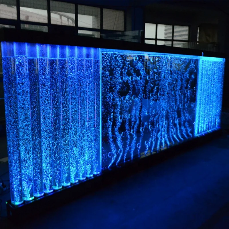 (Customized) restaurant room divider acrylic wall led light water bubble screen room divider