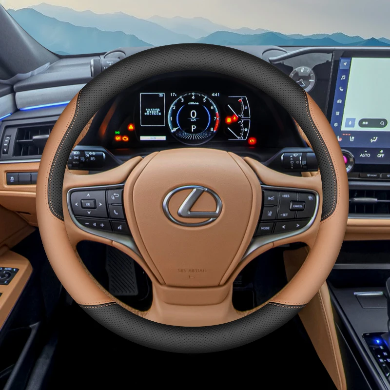 

Кожаный чехол на руль, противоскользящий и дышащий, для LEXUS es200 es300h nx260 rx350h 2025, ультратонкий чехол на руль