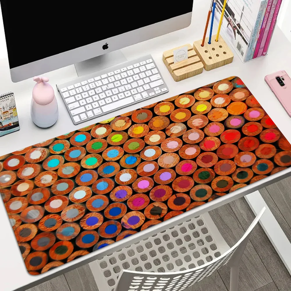 Coloured Wood Stripes Mousepad Gamer Mouse Pad Gaming Accessories Office Accessories for Desk Mat Mats Keyboard Xxl Large Mause