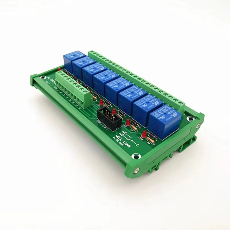 DIN Rail Mount 8 Channel PNPType 5V 10A Power Relay Interface Module,SONGLE SRD-5VDC-SL-C Relay.