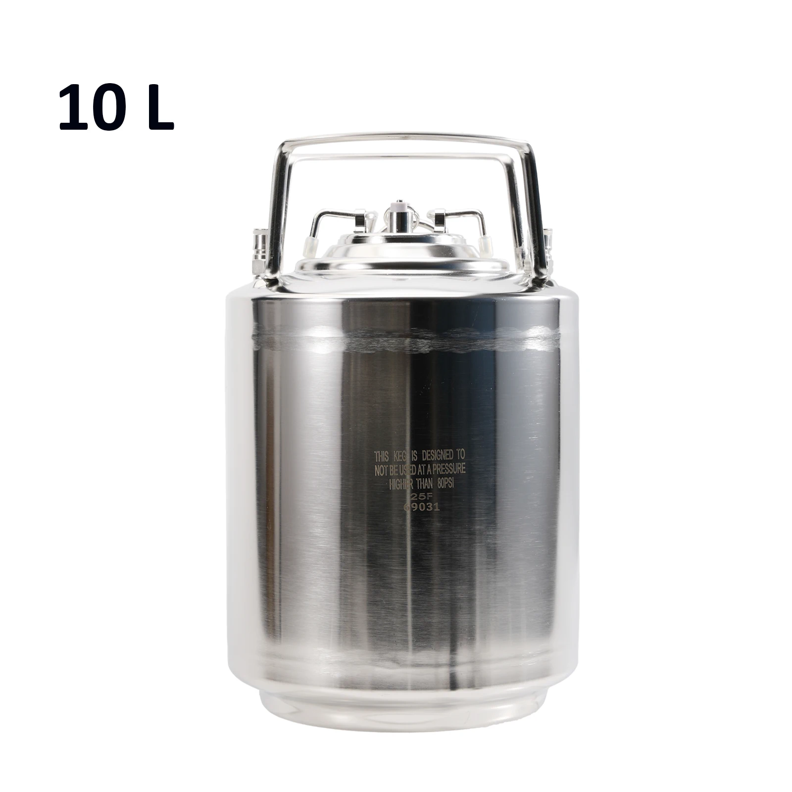 

10L(2.6Gallon) Cornelius Ball Lock Beer Keg 80psi Brand New Homebrew Craft Beer Kegging Double ball lock post design