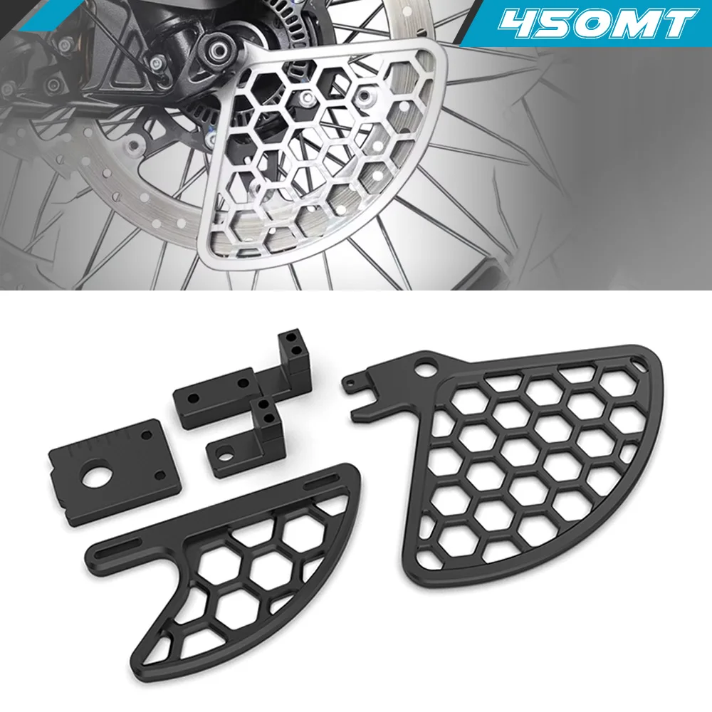 

FOR CFMOTO CF MOTO 450 MT 450MT 2024 2025 2026 Motorcycle Accessories CNC Front and Rear Potection Brake Disc Guard Potector Set