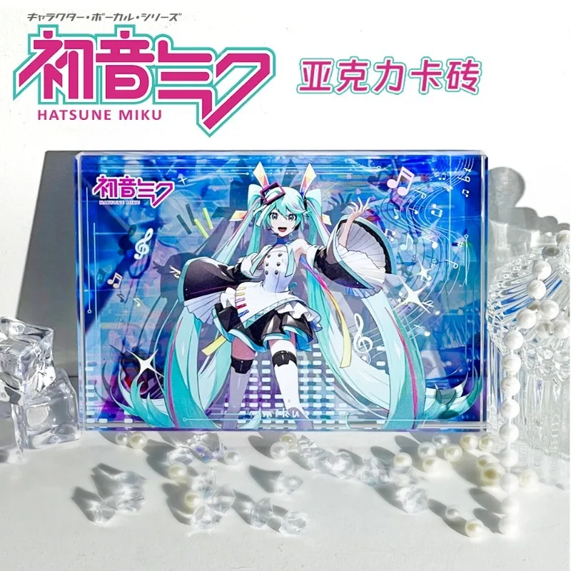 

Hatsune Miku Peripheral Acrylic Photo Frame Ornament Card Brick Transparent Collection Small Card Ornament Birthday Gift