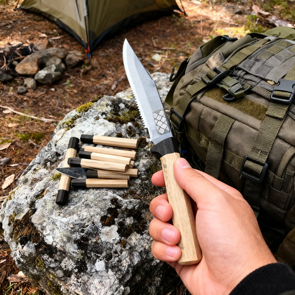 

Восьмиугольная ручка из бука и черного дерева — 1 шт., полуфабрикат дамасской кухонной нож «сделай сам», заготовка