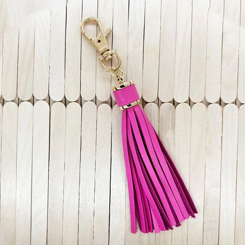 Pu Leather Long Tassel Pendant Keychain Money Bag Car Accessories Keychain Diy Decorative Curtain Bag Tassel Sewing Accessories