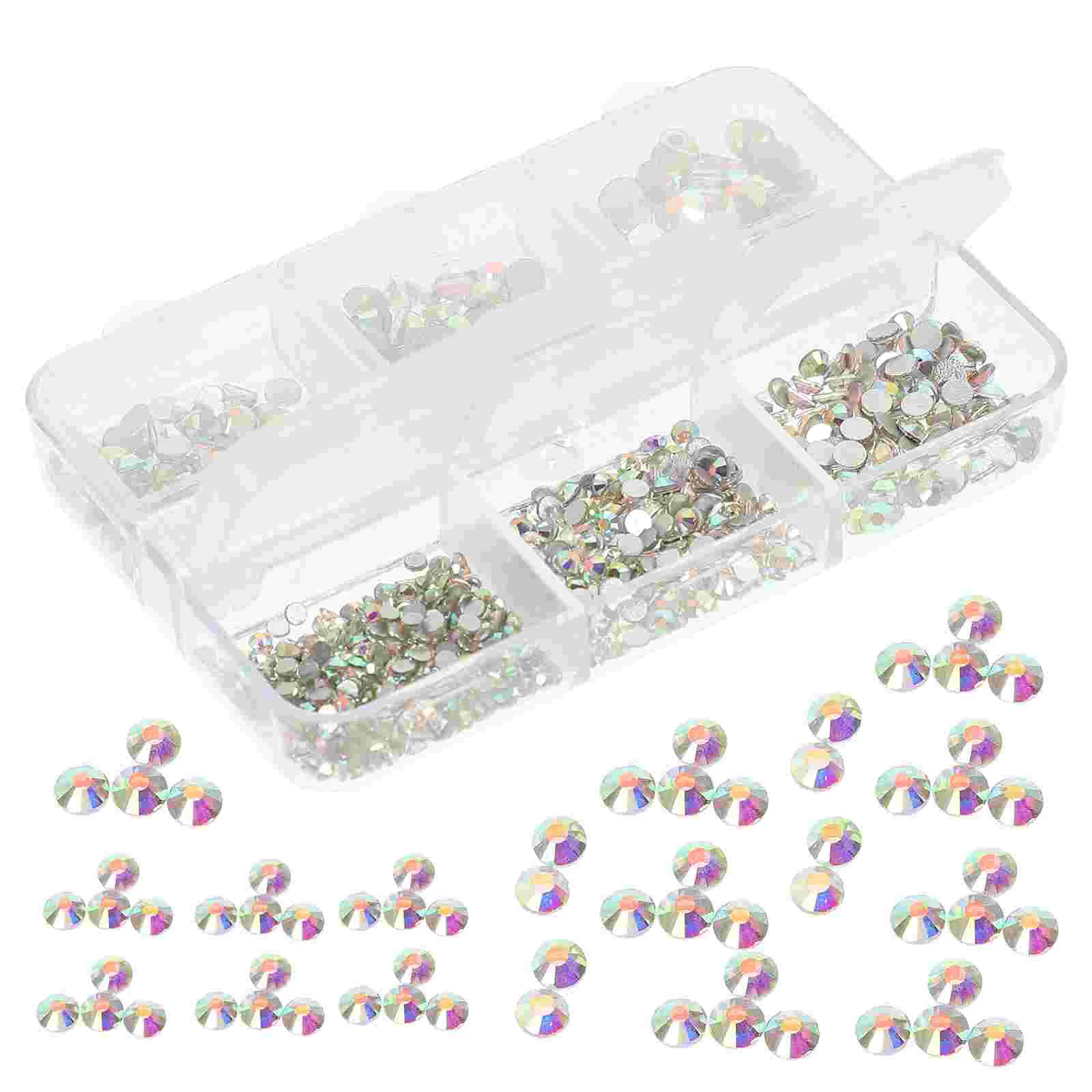 Rhinestones 6-box Nail Accessories DIY Flatback Cell Phone Manicure Decors Charms