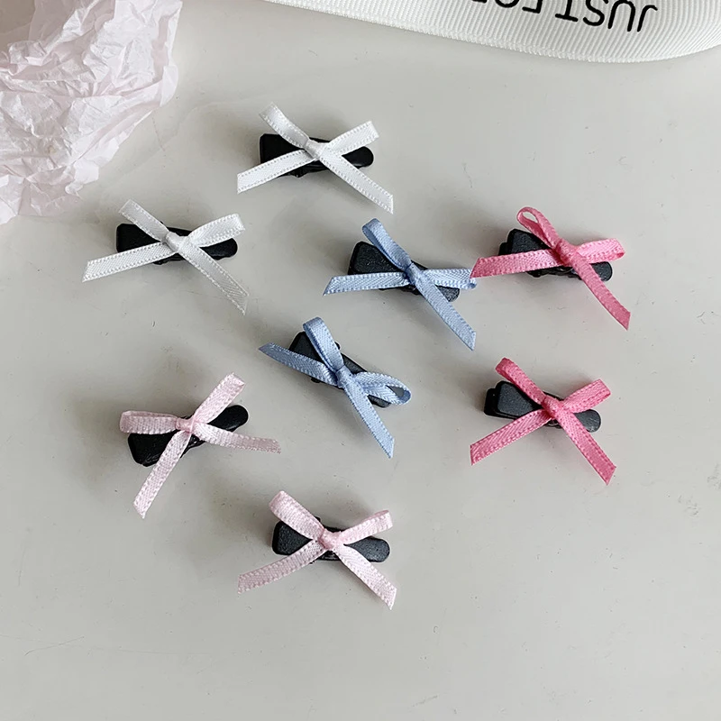 Mini Multicolor Bowknot Hair Clips Ballet Sweet Ribbon Bow Hairpin Headwear Hair Accessories Barrette Girls