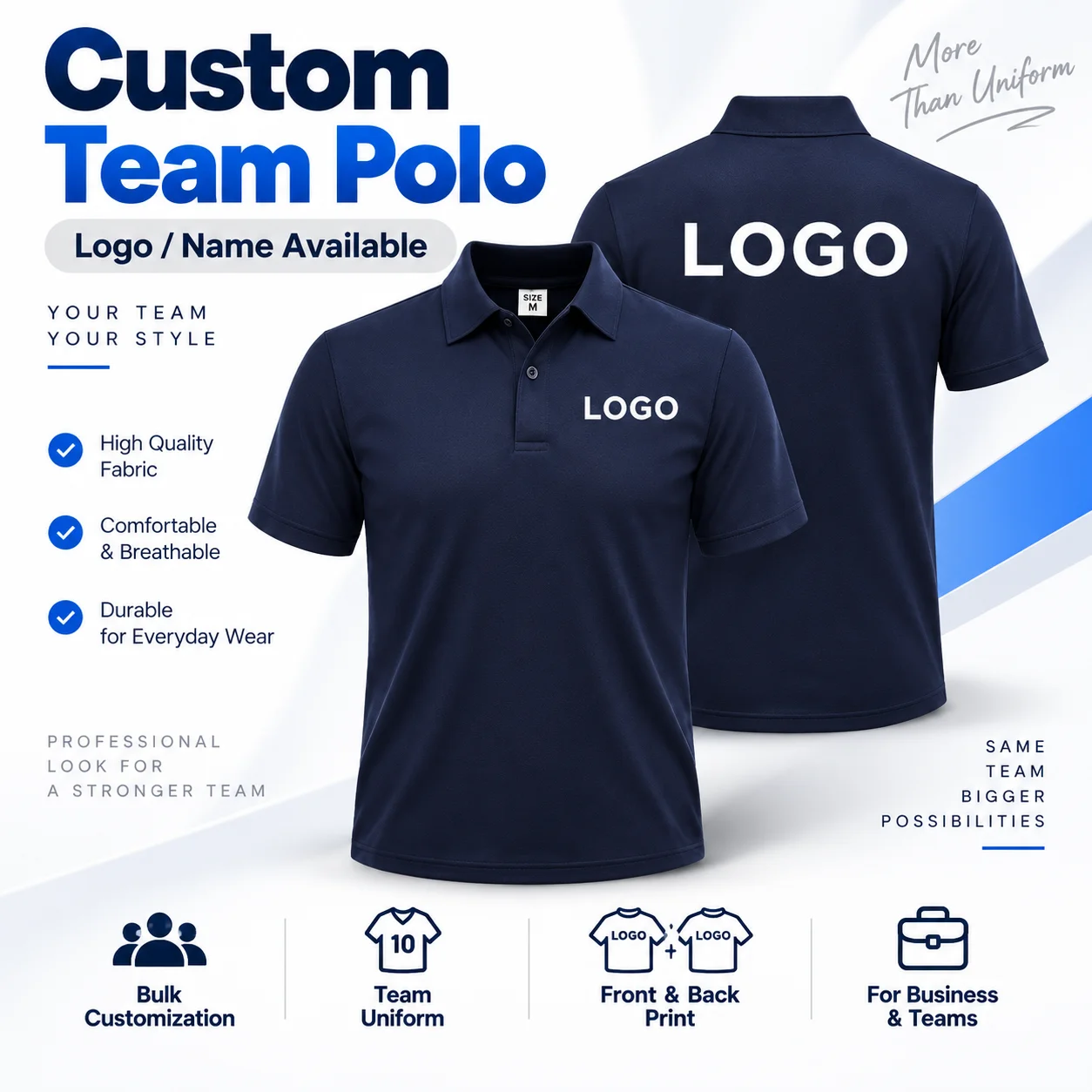 8PCS Custom Polo Shirt Logo Printing Personalized Name Men Women Short Sleeve Workwear Team Uniform Business Casual Clothing