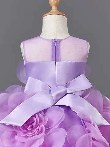 Flickornas Prinsessklänning Lyxig Elegant Lila Ärmlös Festklänningar Barn Bröllop Födelsedag Balklänning För Flickor Barn 10 best sales barnklänningar för flickor 8 9 år - №5