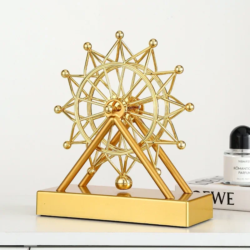 Pêndulo de movimento perpétuo da roda gigante, arte cinética da roda de ferris movimento perpétuo móvel via láctea orbital gadget brinquedo de mesa de escritório