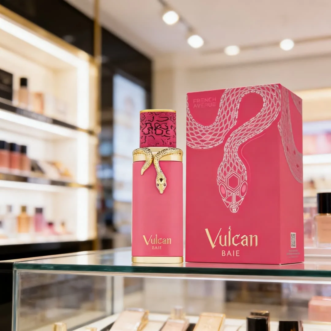 French Avenue Vulcan Baie perfume 3.4 oz./100ml pink snake decorated bottle, sweet fruit flower fragrance, sweet and sexy
