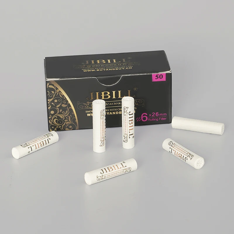 200 pcs 6mm Outer Diameter 26mm Length Activated Carbon Pipe Filters For Rosewood Tobacco Pipe Replacement Accessory view 5