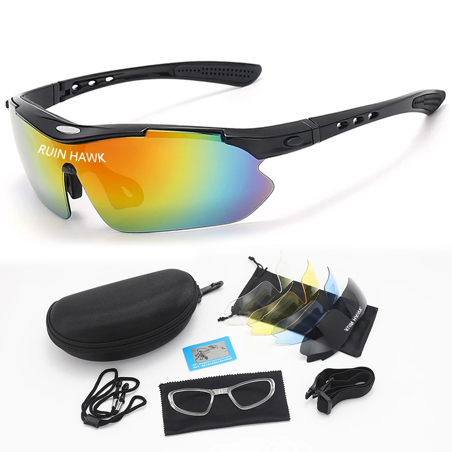UV400 Outdoor Camping Sports Fishing Glasses for Men and Women Mountain Riding Sunglasses for Bicycle Riding Goggles 5 Lenses