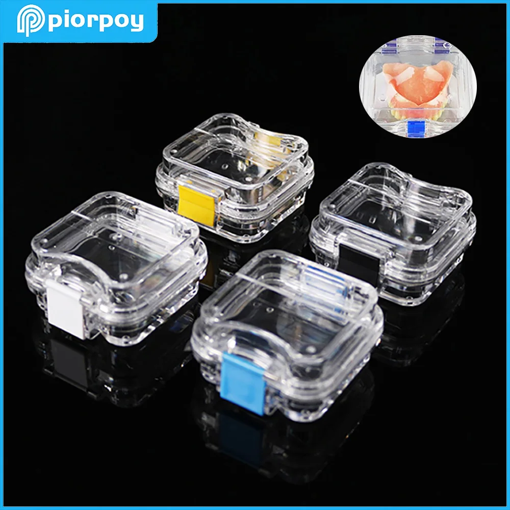 

PIORPOR Зубной имплантат Встроенная коробка для протезов Стоматологическая прозрачная лента Пленка Сейсмические коробки для протезов Контейнер для зубов Коробки для хранения