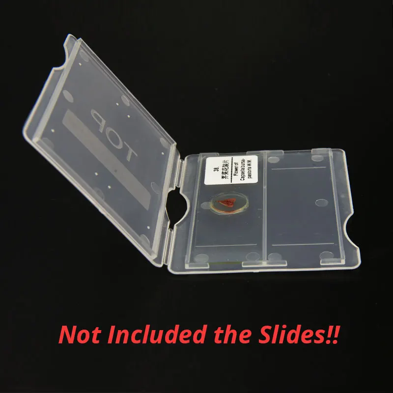 Pathological Slides Storage Holder Box Microscope Slice Holder Case Plastic Can Hold 2 PCS Slice