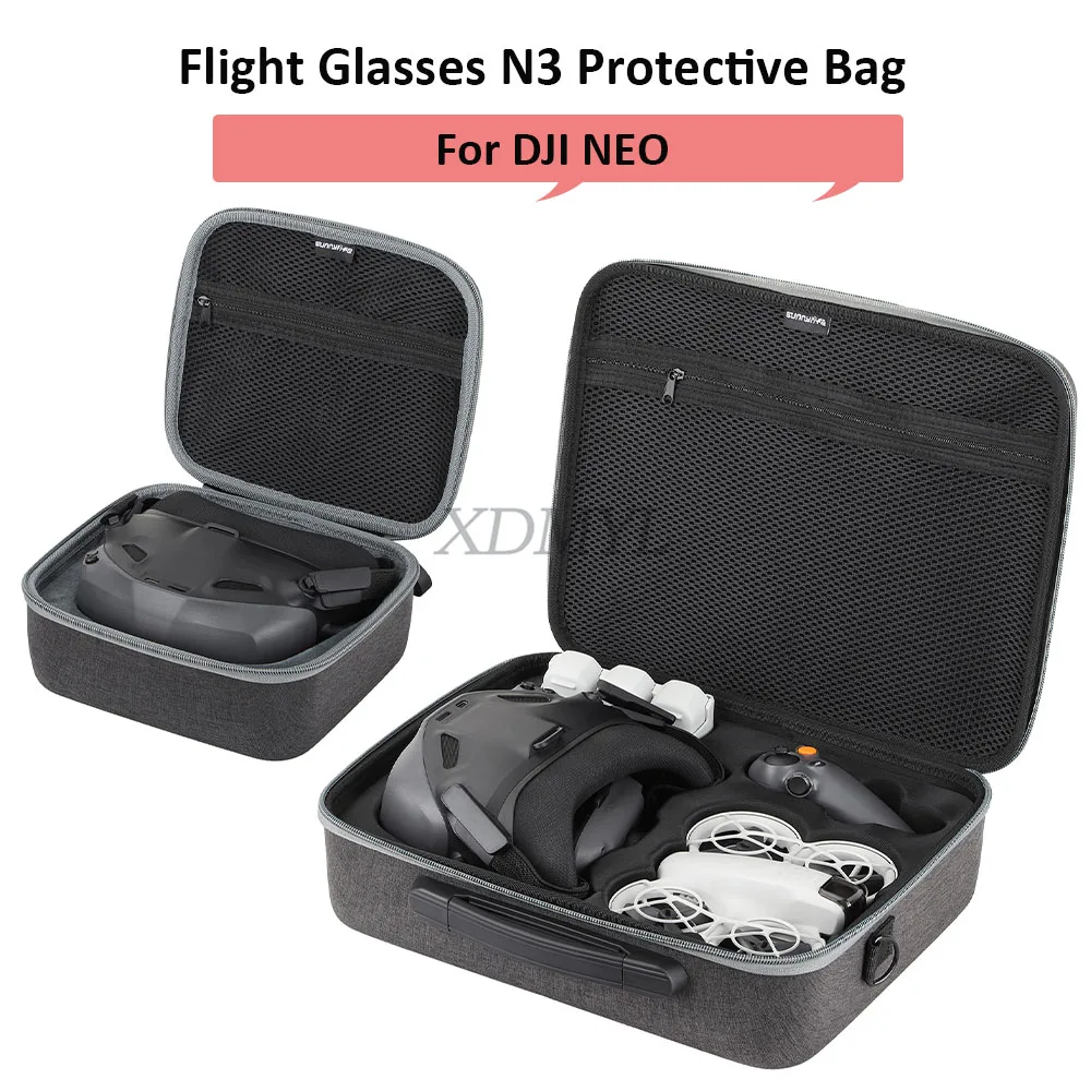 Sunnylife Carrying Case For DJI NEO Flight Glasses N3/Motion 3 Protective Bag Shockproof Box Storage Bag Drone Accessories