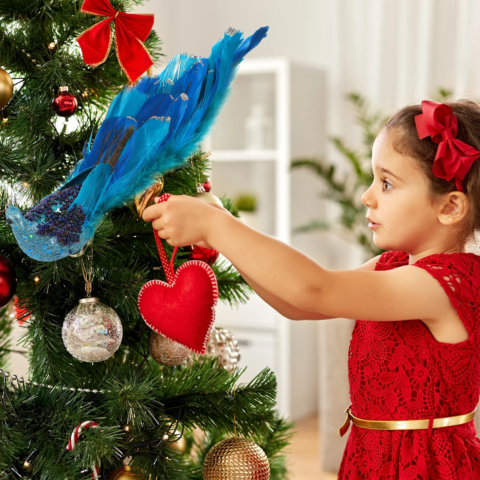 

Peafowl Xmas Tree Decoration Christmas Ornament Realistic Look Perfectly Themed Figure Christmas Animal Figure