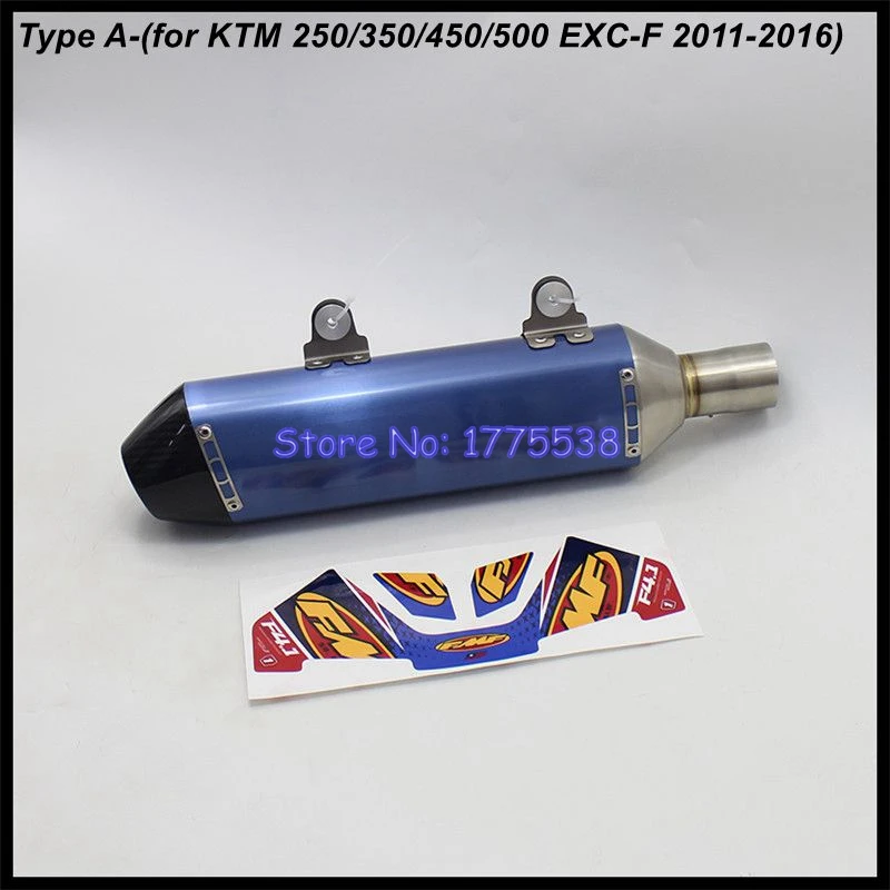 For KTM 250 350 450 500 EXC-F 2020-2023 Motorcycle Exhaust Can Escape Moto Muffler Slip on for KTM250 350 450 500 EXC-F2011-2023