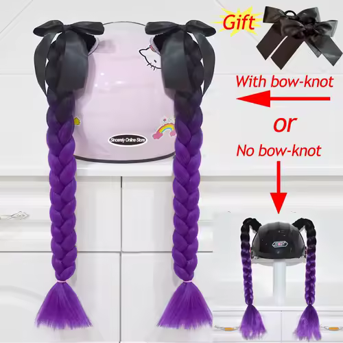 2pcs/pair New Motorcycle Helmet Braids Woman Braids Wig For Motorbike Helmets 164 colors Twist Dual Pigtail Ponytail With Sucker - Image 13