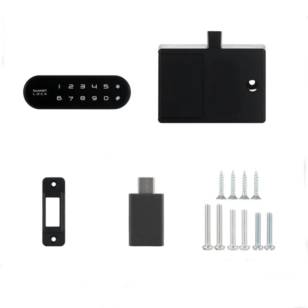 Smart Touch Keypad Keyless Lock Battery Powered Digital Password Lock Multifunctional Electric Lock Home Security