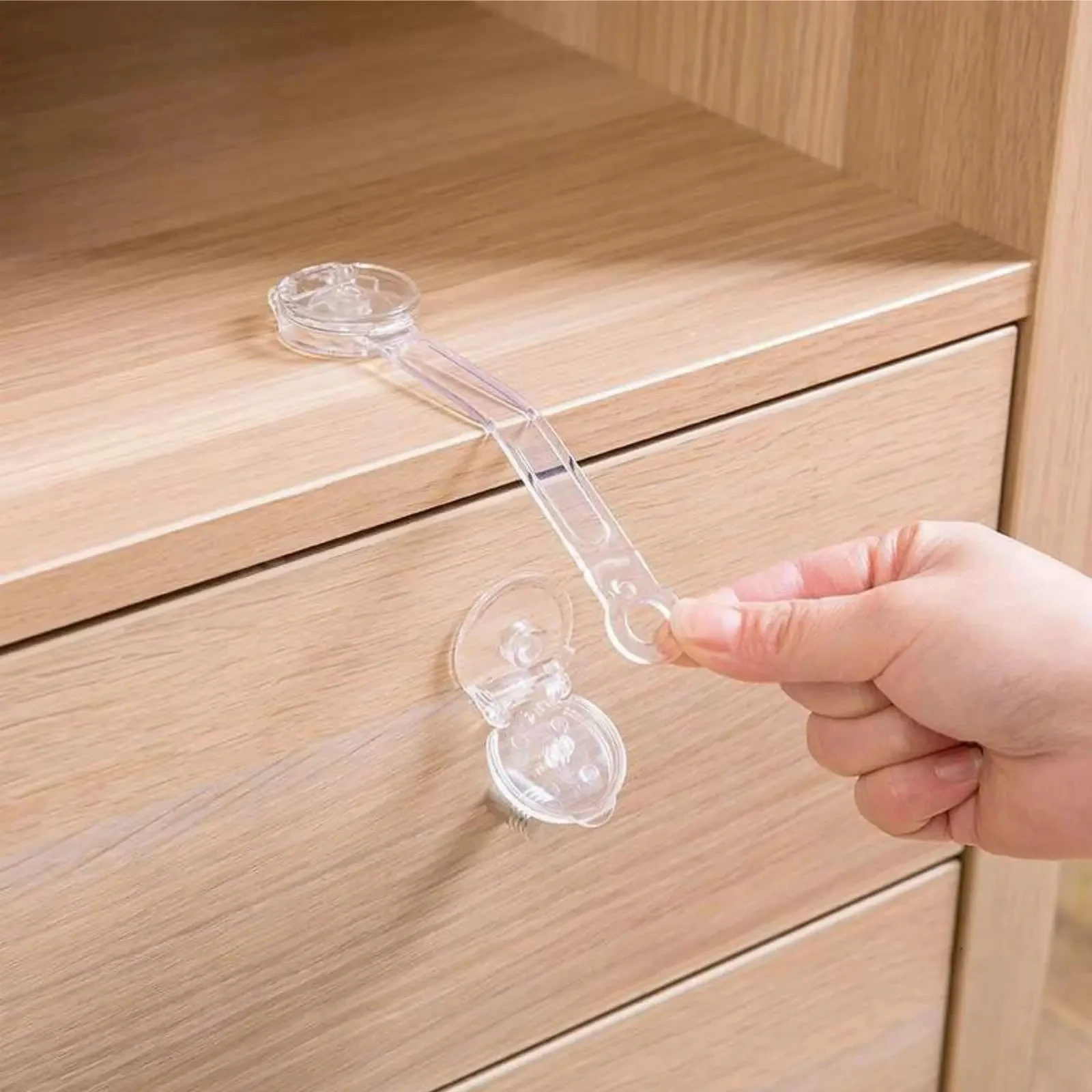 5/10Pcs Child Safety Lock Transparent Anti-Opening Multi-Functional Soft Strap Safety Lock Anti Pinch Safety Protection Buckle