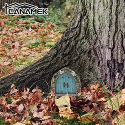 1Pc Wood Miniature Dollhouse Fairy Door Home Mini Arch Window Door Mouse Hole Decoration Outdoor Garden Sculpture Elf Craft