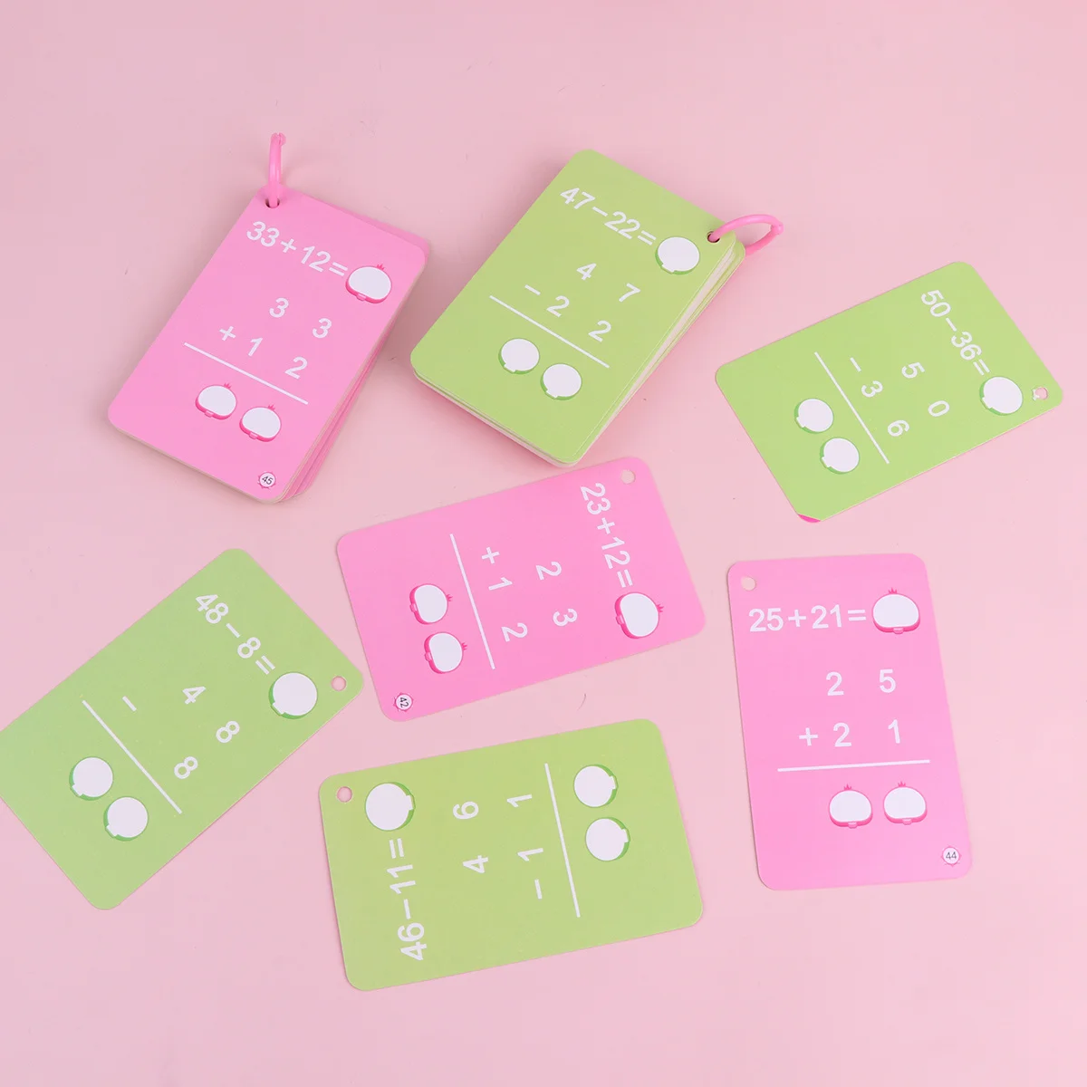 1Set Basic Math Skills Flash Cards for Kids 4 Game for Ages 5 7 9 Early Childhood Education