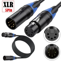 5Pin XLR Male to Female Extension Cable Cord 5 needle 5 hole Dmx Dmx512 Male Female Adapter Cable Line 5P DMX XLR extend Wire