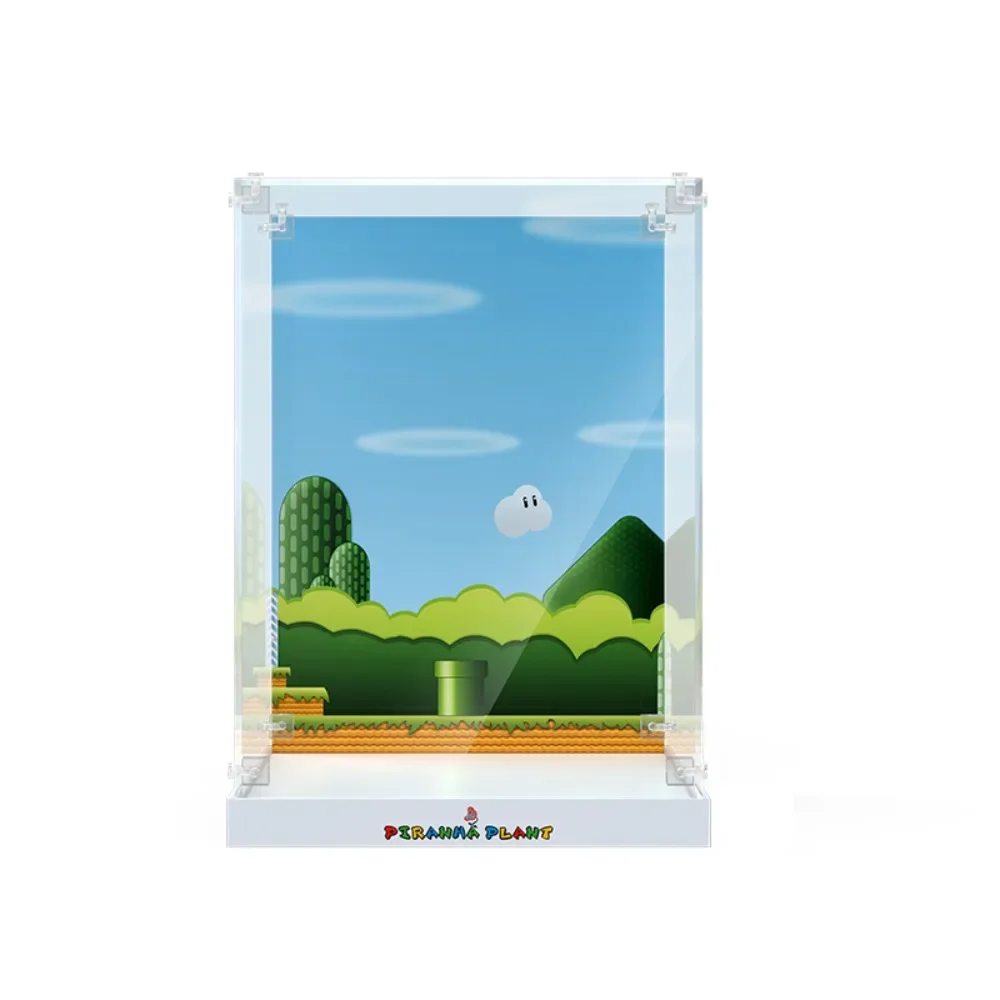 3mm Thick Plate Acrylic Display Box Show Case for Lego 71426 Piranha Plant Building Block Dustproof Clear Crystal Nut Type