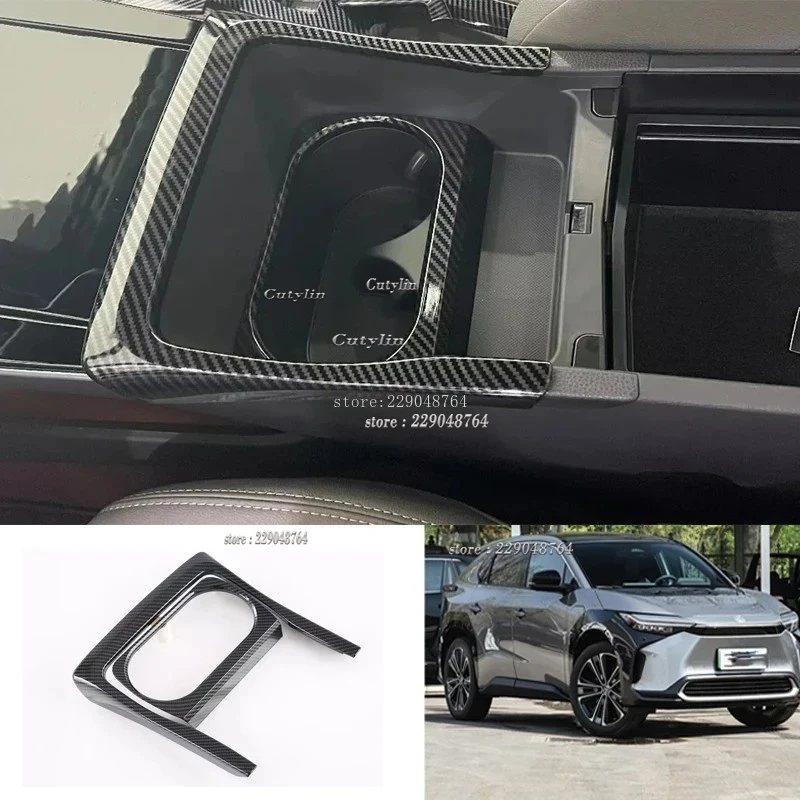 LHD For Toyota BZ4X EA10 2022 2023 2024 ABS Carbon Fiber Door Armrest Window Lift Switch Cover Gear Shift Air Vent Cover Trims