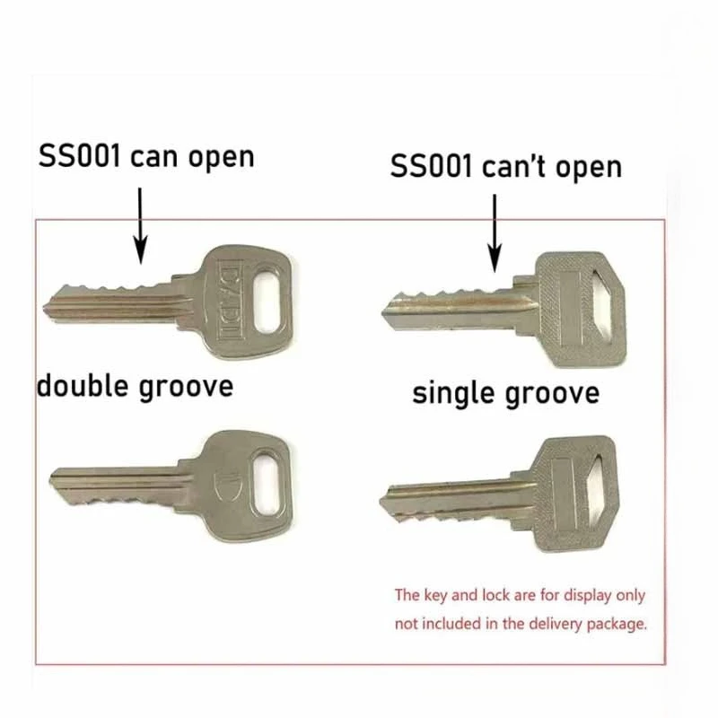 

1/2pcs Lishi 2-IN-1 SS001 Key Decoder Stainless Steel Lock Precision Hook Pick Set Maintenance Repair Tool Unlocking Lockpick