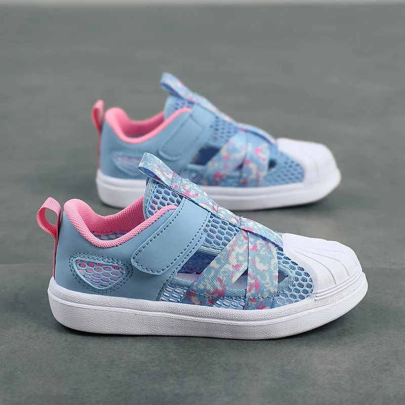 Fashion Children Soft Casual Shoes Girls Light Chunky Air Mesh Sneakers Kid Summer 4 5 6 7 8 Princess Net Sport Footwear Korean