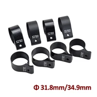 Adaptador Braze-on de cambio delantero de carbono completo 3K UD mate brillante 34,9mm MTB bicicleta plegable desviador abrazadera convertidor