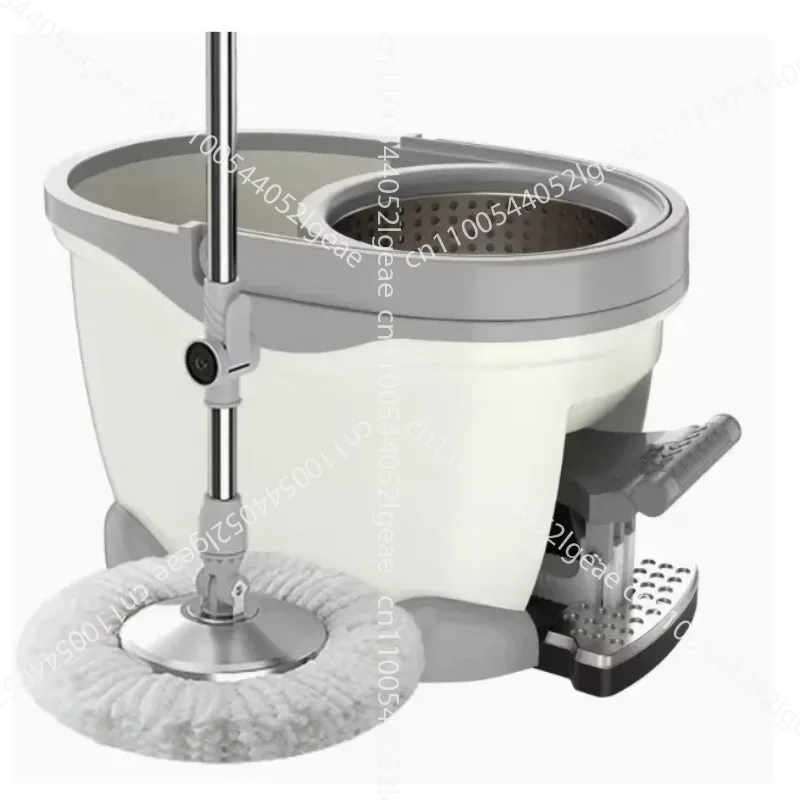 

Rotating mop rod, universal automatic water throwing, foot pedaling, mop bucket, household dun cloth, a mop