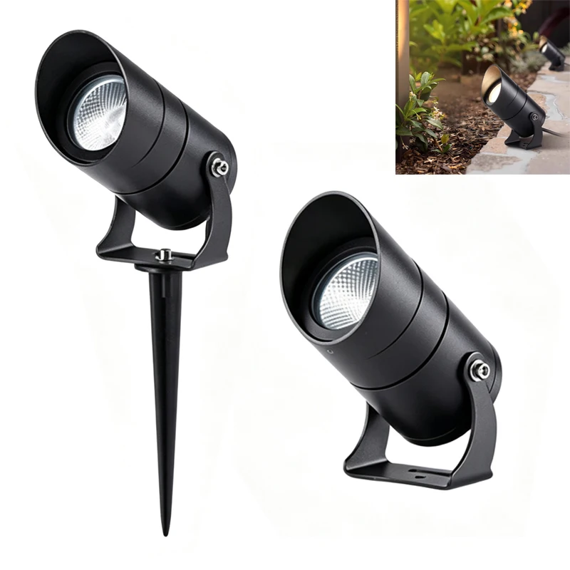 LED Garden Lighting 5W 12W 15W 20W Outdoor Spike Lawn Lamp Waterproof IP65 Lamp AC85-265V Led Light Garden Path Spotlights DC12V