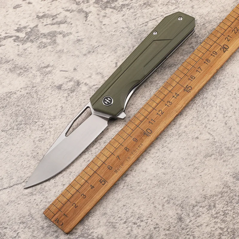 

DC53 Steel 60HRC Sharp Folding Blade Knife G10 Handle Green Anti Slip Handle Survival Knives Hand Tools For Outdoor Camping
