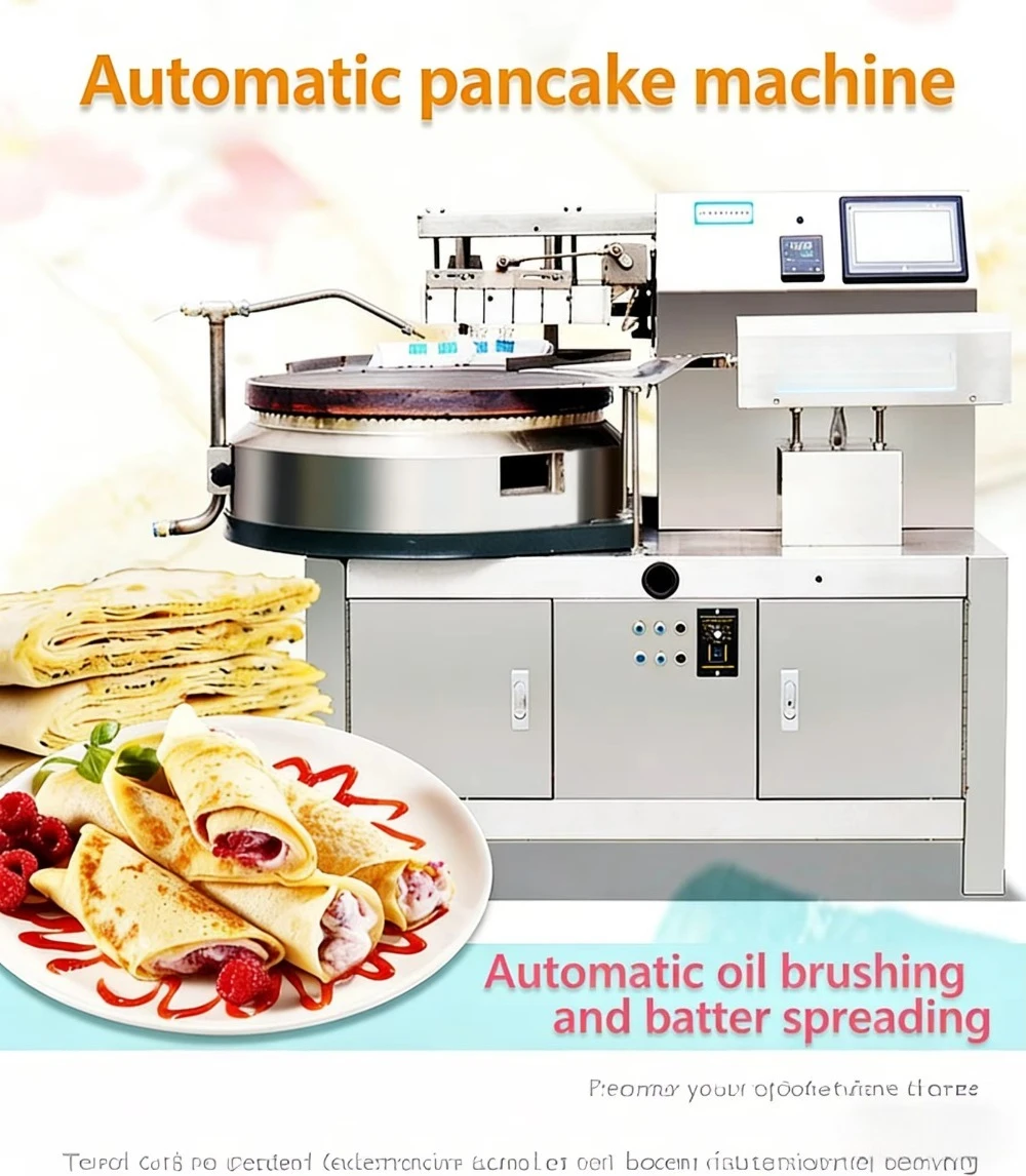 Commercial Automatic Crepe Maker Multifunctional Pancake Machine Smart Temperature Regulation Fast Production Easy Operation