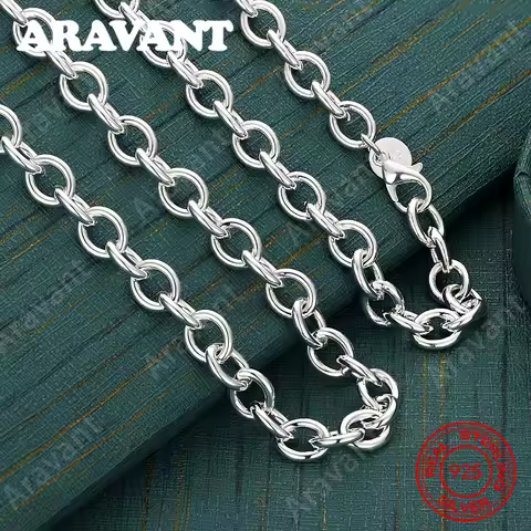 925 Sterling Silver O-Shaped Interlocking Ring Necklace - Simple, Luxurious, Niche, High-End Wedding Jewelry