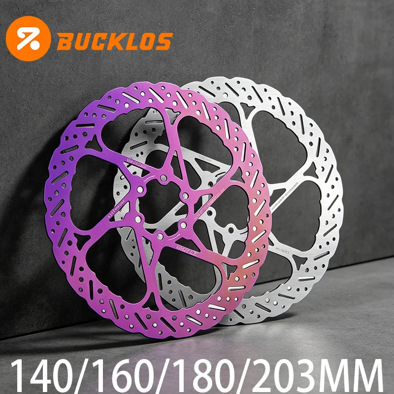 BUCKLOS Bike Hydraulic Disc Brake 140/160/180/203mm Bicycle Rotors Stainless Steel Bike Disc Brake