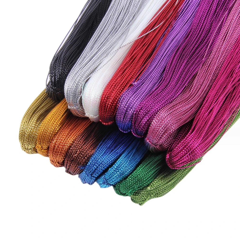 100 Meters 1mm Colorful Braided Rope DIY Accessories For The Production Of Hand-Held Cords For Gift Wrap Decoration