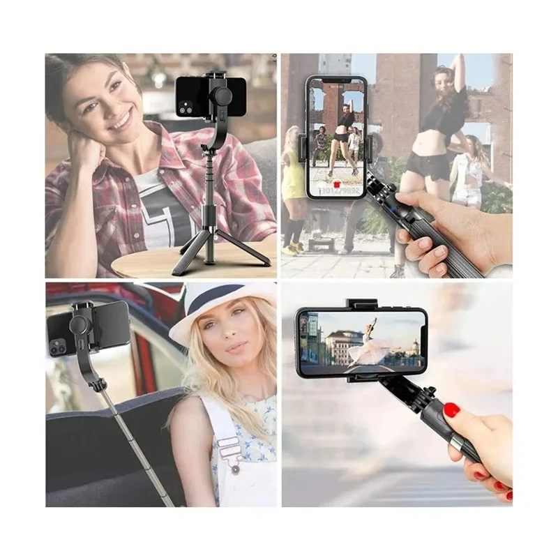 FANGTUOSI 2024 New Bluetooth Handheld Gimbal Stabilizer Mobile Phone Selfie Stick Holder Adjustable,Portable For Smartphone Live