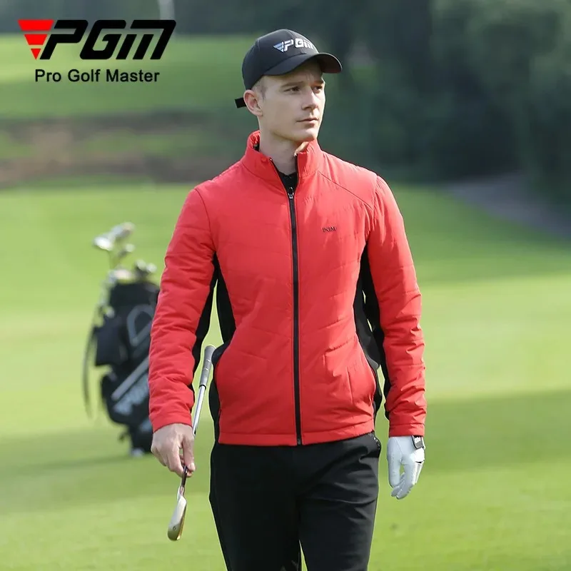 PGM Golf Men\'s Cotton Jackets Autumn Winter Long Sleeve Top Golf Clothing Men YF505